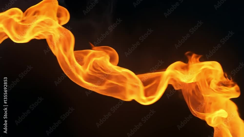 Poster burning embers: captivating image of flames dancing in a mesmerizing display of orange hues against 