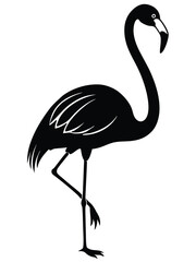 flamingo birds silhouettes