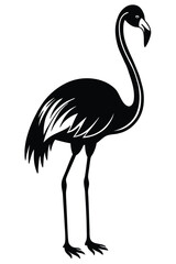 flamingo birds silhouettes