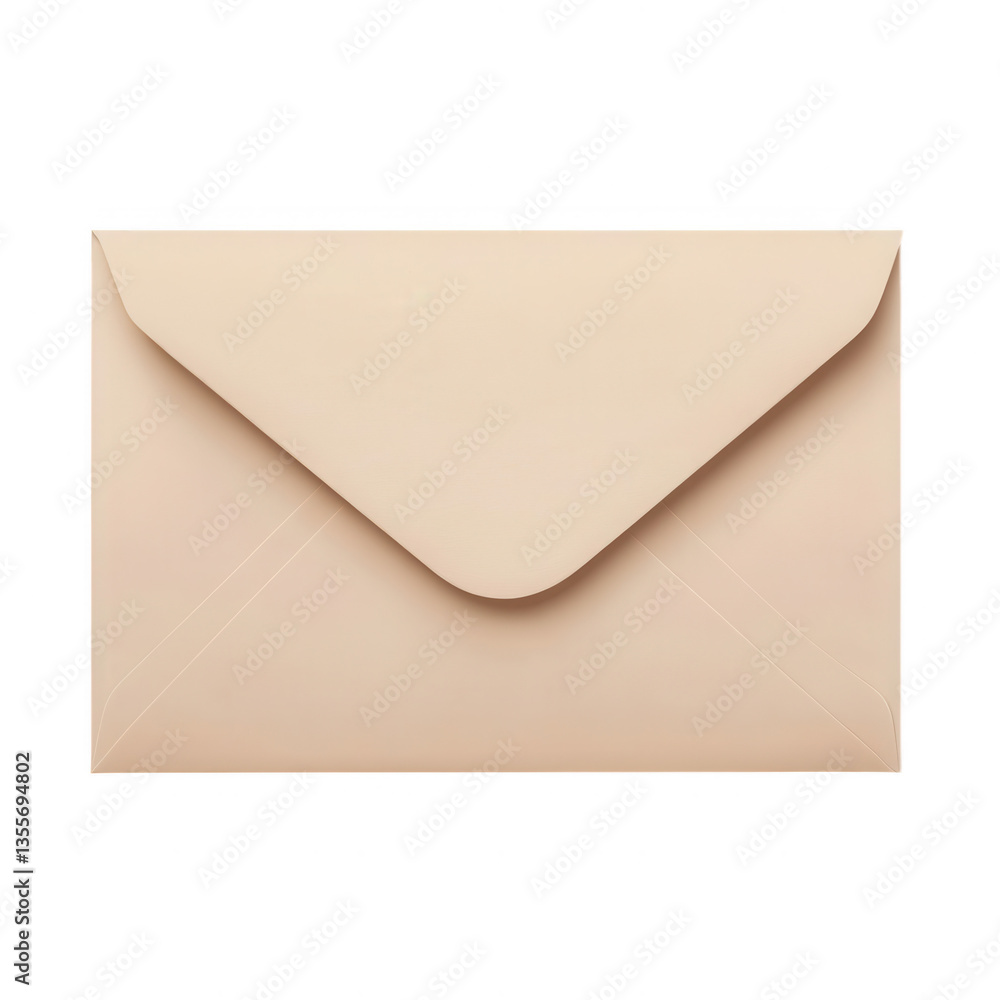 Poster a simple elegant envelope in a soft beige color designed for mailing letters or cards its clean line
