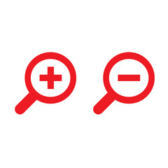 Fototapeta premium zoom in and zoom out icon