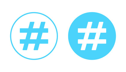 Hashtag icon vector. hashtag sign and symbol