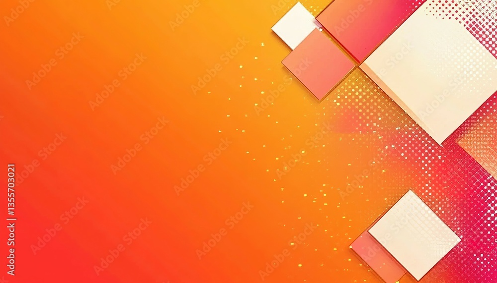 Poster abstract gradient background featuring colorful geometric shapes and dots