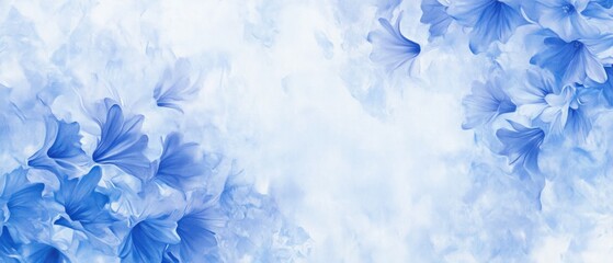 Light Blue Floral Background with Soft Focus