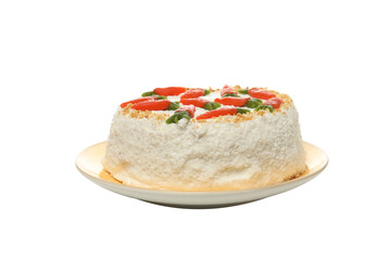 PNG, Carrot cake, isolated on white background