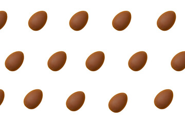 Easter, Colorful eggs in a fun layout, isolated on white, PNG