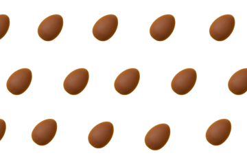 Easter, Colorful eggs in a fun layout, isolated on white, PNG