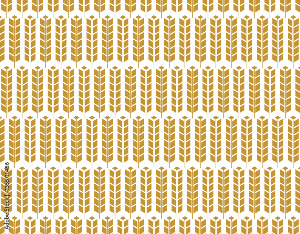 Poster wheat grain vector pattern design