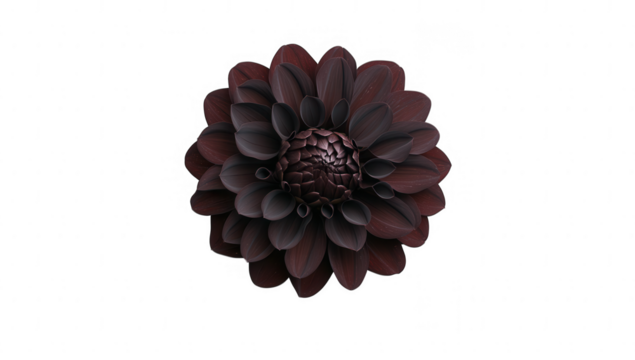 a beautifully crafted deep burgundy flower with layered petals showcasing intricate details and a symmetrical design perfect for decorative purposes or as a visual art piece