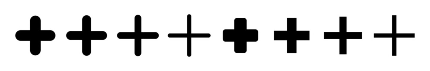 Obraz premium Plus Icon set. Add plus icon
