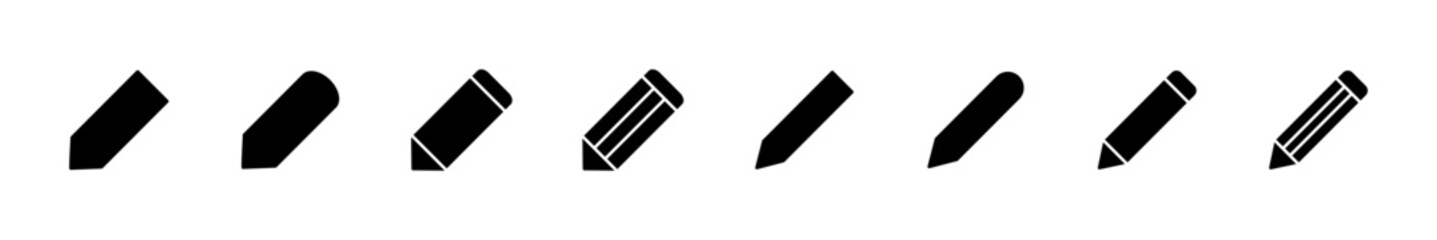 Pencil icon set. pen symbol. edit icon vector