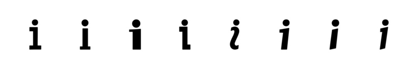 Info sign icon set. about us icon vector. Faq icon