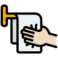 hand bring towel icon