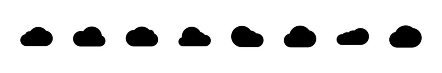 Cloud icon set. cloud vector icon