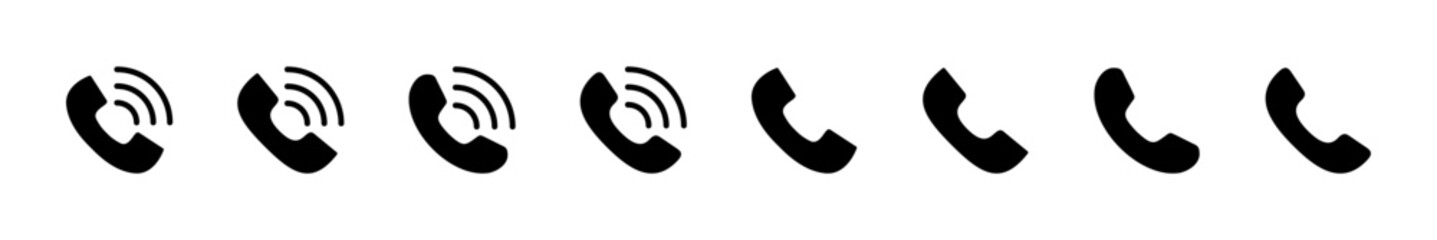 Call icon set. telephone icon vector. phone icon vector. contact us