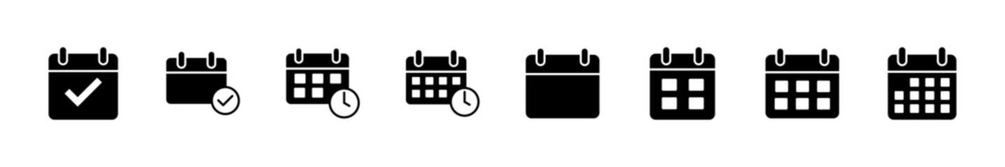 Calendar icon set. Calender symbol. calendar vector icon