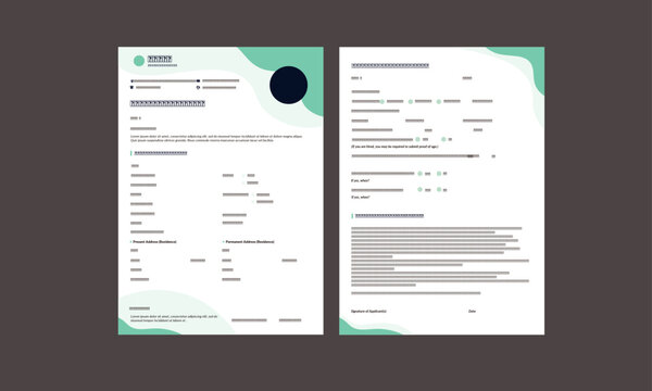 Modern Registration Form cover page. Businessman filling registration form document in flat design.