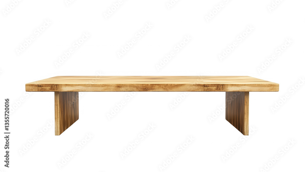 Aufkleber a simple wooden table with a minimalist design showcasing its natural texture and color suitable for