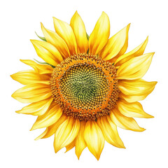 a vibrant sunflower with bright yellow petals and a textured center symbolizing warmth and positivity it showcases the beauty of nature and can be used for decorative or educational purposes
