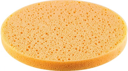 Orange Round Sponge with Open Pores Ideal for Kitchen Cleaning and Household Use