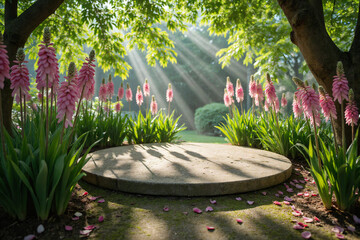 Stone Podium in Hyacinth Garden