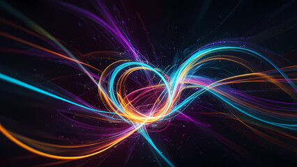 Fototapeta premium Dynamic Neon Swirl Pattern