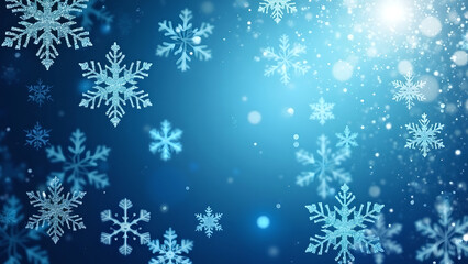  Christmas Snowflake Background with Empty Space – Winter Holiday Illustration

