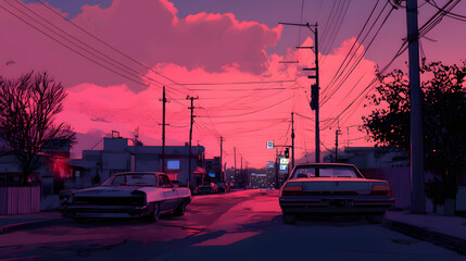 Curb lofi cartoonish style