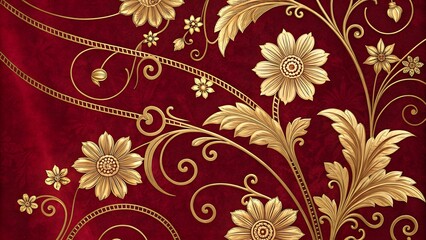 golden floral background