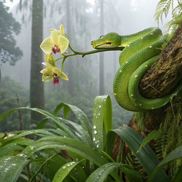 green tree python