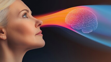 Woman s Mind  Brainpower  Intelligence  Abstract Thought  Inner World   Mindfulness  Conce