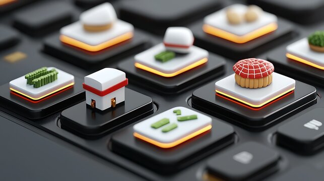 3D Food Icons Keyboard