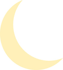 A Yellow crescent moon icon