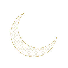 vector illustration of an abstract moon with pattern
