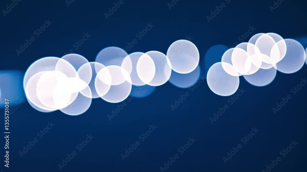 Poster abstract bokeh: a captivating display of glowing bokeh lights against a vibrant blue backdrop, creat