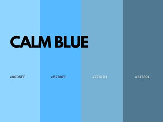 Calm Blue Color Palette: Soft Blues, Gentle Grays, and Tranquil Seafoam Tones