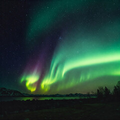 Glowing aurora borealis light leaks overlay with dreamy transitions