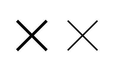 Close icon vector illustration. Delete sign and symbol. cross sign