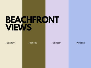 Beachfront Views Color Palette: Soft Sands, Ocean Blues, and Warm Sunlit Tones