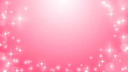 キラキラした光と光の粒の背景（ピンク）