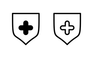 Obraz premium Health insurance icon vector illustration. Insurance document sign and symbol
