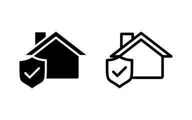 home insurance icon vector illustration. home protection sign and symbol