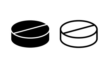 Pills icon vector illustration. capsule icon. Drug sign and symbol