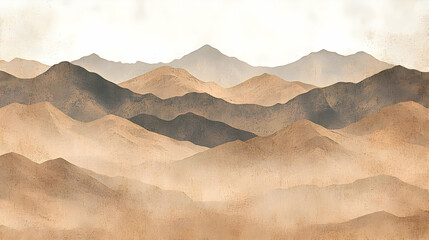 Naklejka premium Abstract Mountain Landscape In Warm Tones