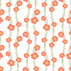 Flower seamless pattern design with beautiful flower and leaves. Flower art. floral and leaf pattern design for fabric, cotton, wallpaper, satin, gift wrap, carpet, background.	