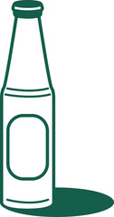 Bottle Line Icon Element Set