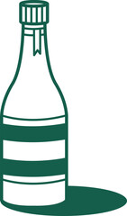Bottle Line Icon Element Set