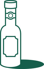 Bottle Line Icon Element Set