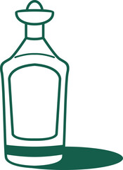 Bottle Line Icon Element Set