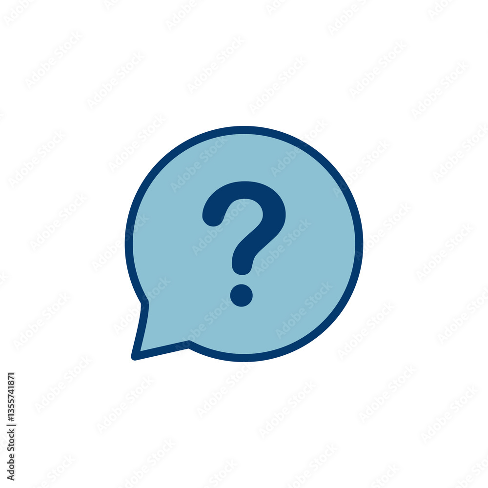 Poster question icon vector isolated on white background. question mark sign. help icon. faq